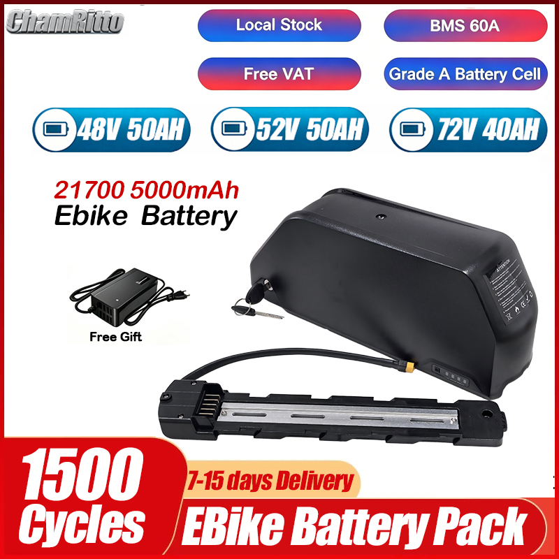 Электровелосипед 36В 48В 52В 2 – обзор и цена Electric Bicycle Battery 72V 30Ah