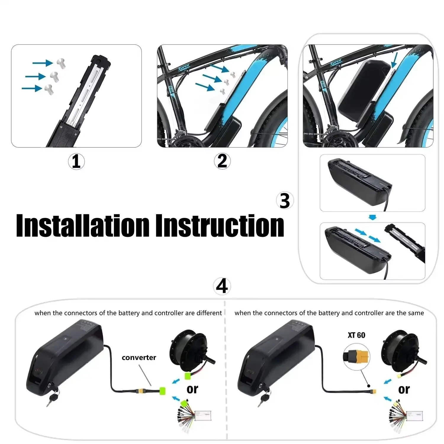 Для Hailong EBike Аккумулятор  – обзор и цена Ebike Battery 48V 20Ah Hailong