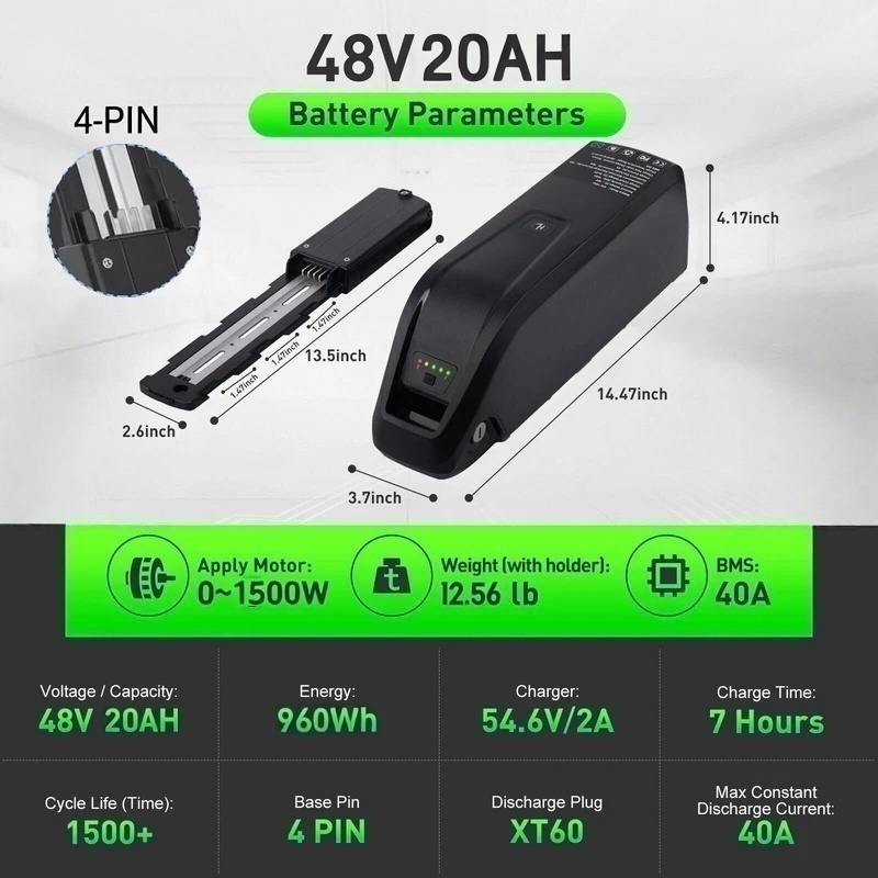 Аккумулятор Hailong для электр – обзор и цена Ebike Battery 48V 20Ah Hailong